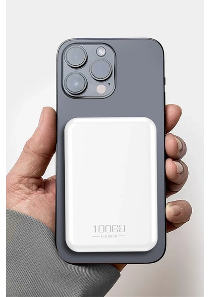 PD48 10.000 Mah 15W Kablosuz Şarj ve 20W Type-C Çıkışlı Pd Hızlı Şarj Powerbank - Beyaz fiyatları