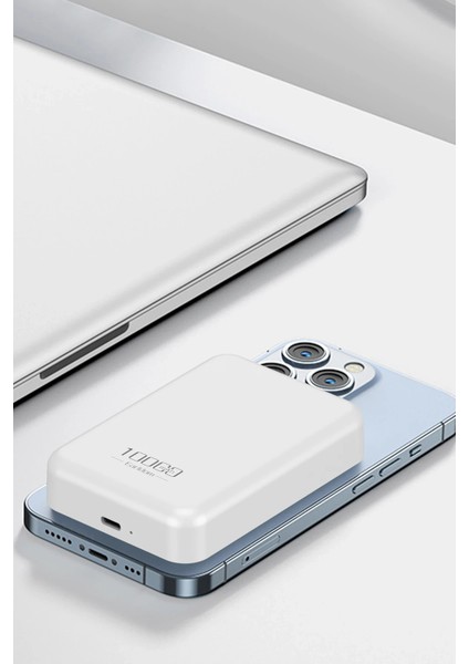 PD48 10.000 Mah 15W Kablosuz Şarj ve 20W Type-C Çıkışlı Pd Hızlı Şarj Powerbank - Beyaz modelleri