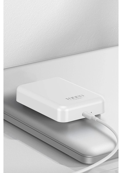 PD48 10.000 Mah 15W Kablosuz Şarj ve 20W Type-C Çıkışlı Pd Hızlı Şarj Powerbank - Beyaz indirimleri
