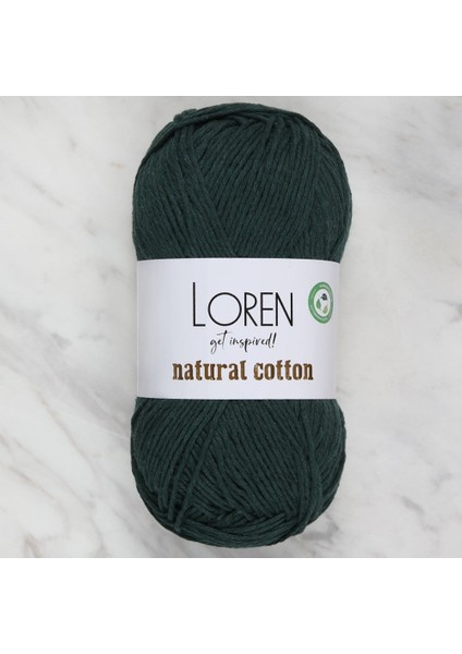 Loren Natural Cotton Yeşil El Örgü Ipi - R073