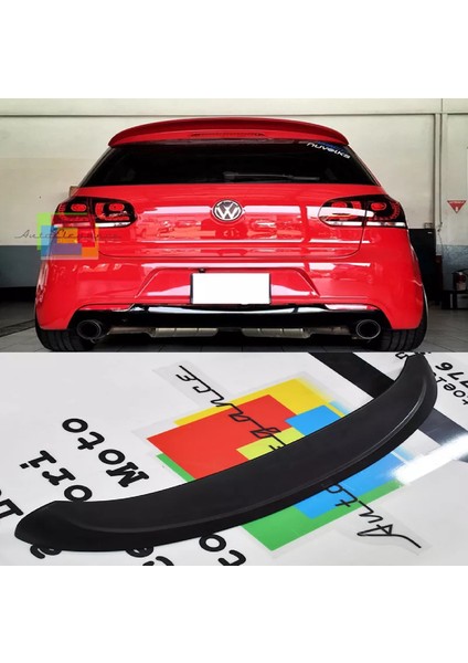 Vw Golf 6 2009-2012 Mk6 Parlak Siyah Plastik Spoiler