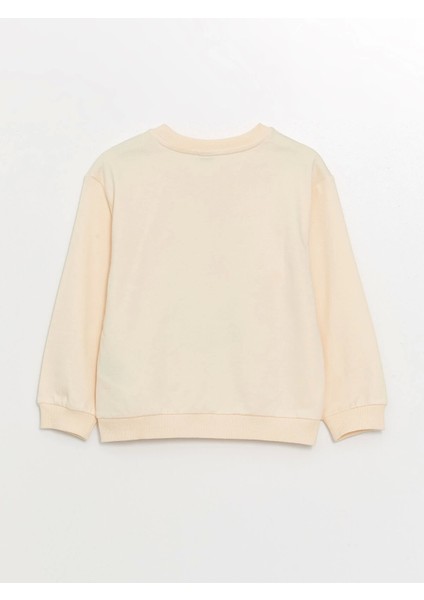 Lcw Kids Bej Bisiklet Yaka Uzun Kollu Baskılı Kız Çocuk Sweatshirt fiyatları