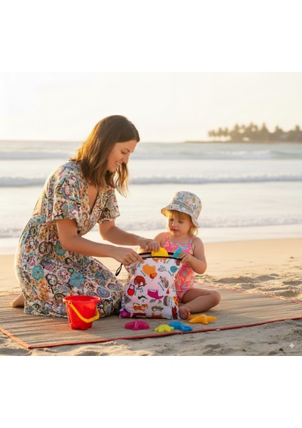 Zoo, 30X37CM, Su Geçirmez, Islak Mayo Bebek Bakım Çanta/torba Organizer