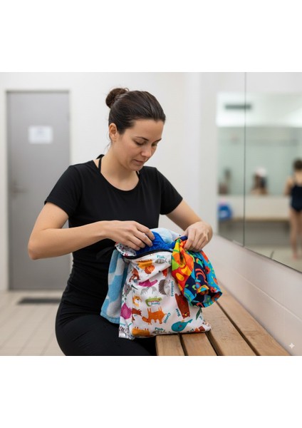 Zoo, 30X37CM, Su Geçirmez, Islak Mayo Bebek Bakım Çanta/torba Organizer fırsatları