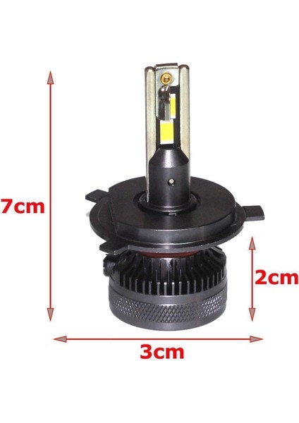Volkswagen Transporter T5 2003-2009 Far Ampulü Gt Nano Beyaz H4 Mini LED Xenon Şimşek Etkili 22000 Lümen fiyatları