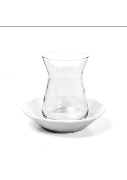 6 Adet Güral Porselen Acem Çay Tabağı Seti Bardak Altlığı