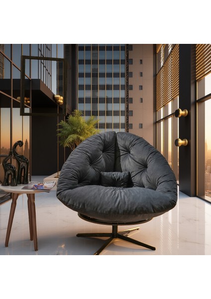 360 Derece Dönen Mekanizmalı Berjer – Paris Model Tekli Koltuk, Modern ve Konforlu Tasarım