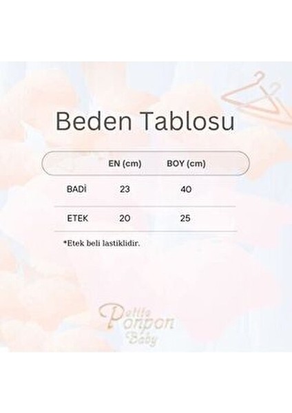 Petite Ponpon Kız Bebek Parti Kıyafeti Tütü Etek Seti Bisiklet Yaka 1 Yaş