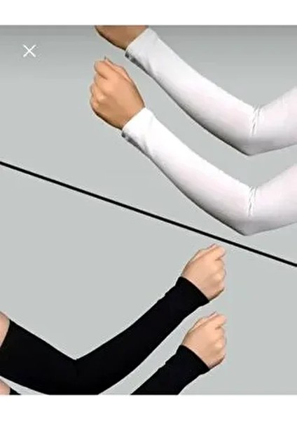 Elif Nisa- Çift Siyah Çok Amaçlı Penye Kolluk Siyah Beyaz