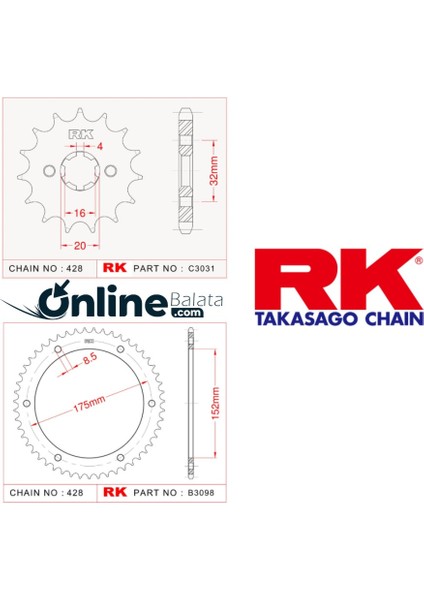 Yamaha Wr 125 09-14 Rk Dişli Seti