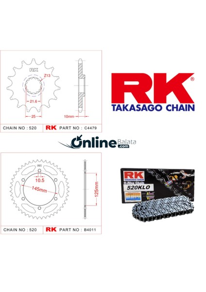 Yamaha Xtz 660 Tenere Rk Zincir Dişli Seti