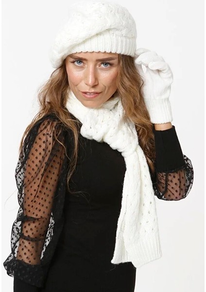 Kadın Atkı Bere Eldiven Set modelleri