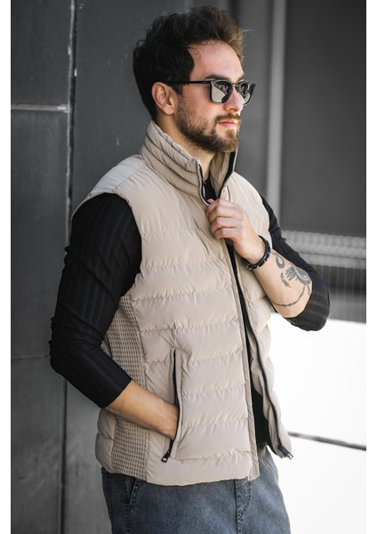 Lordy Örgü Detaylı Cepli Dik Yaka Nova Parlak Kumaş Erkek Şişme Yelek fiyatları