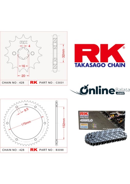 Yamaha Wr 125 09-14 Rk Zincir Dişli Seti