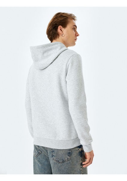 Reglan Kollu Pamuk Karışımlı Kapşonlu Şardonlu Dikiş Detaylı Basic Hoodie fırsatları