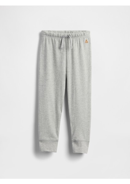 Erkek Bebek Gri Brannan Bear İşlemeli Pull-On Jogger Eşofman Altı