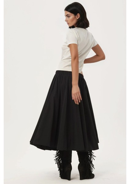 Kadın A-Form Fit Maxi Etek Black fırsatları