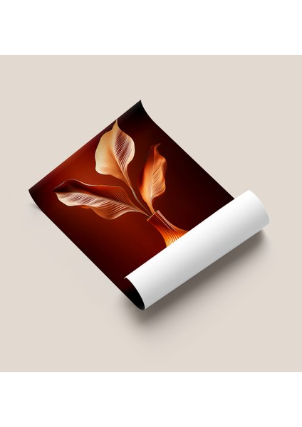 Çerçevesiz Poster, Dijital Baskı, Balkabağı Rengi Çiçek, Klasik ,modern , Soyut , Minimalist Poster fırsatları