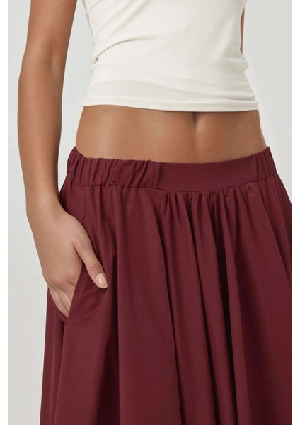 Kadın A-Form Fit Maxi Etek Red fırsatları