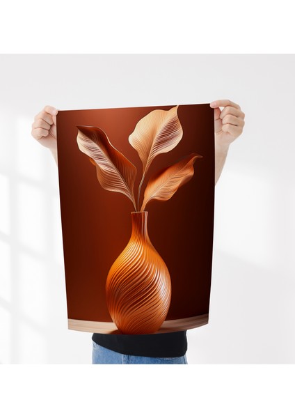 Çerçevesiz Poster, Dijital Baskı, Balkabağı Rengi Çiçek, Klasik ,modern , Soyut , Minimalist Poster indirimleri