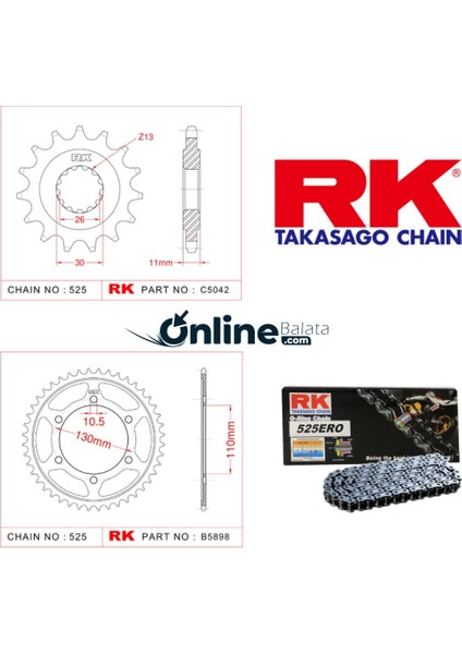 Yamaha Tracer 900 18-20 Rk Zincir Dişli Seti