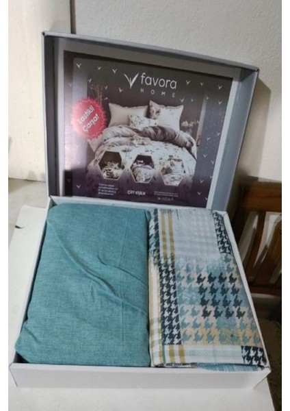 Çiftnevresimtakımı FAVORA(NEVRESIM200X230CMLASTIKLIÇARŞAF180X200+30CMYASTIKKILIFI50X70CM(2 Adet))Şık modelleri