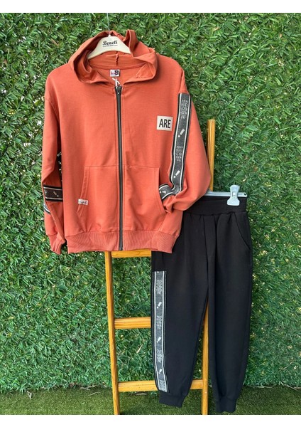 Are Baskılı Kiremit Eşofman Takımı