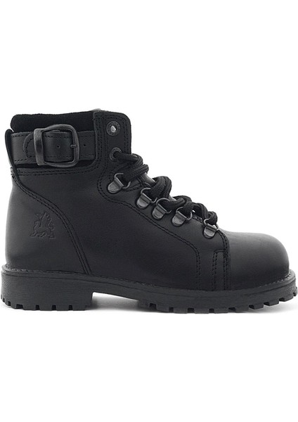 Hakiki Deri Siyah Gerçek Kürklü Bağcıklı Fermuarlı Çocuk Botu fiyatları