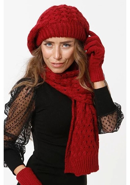 Kadın Atkı Bere Eldiven Set modelleri