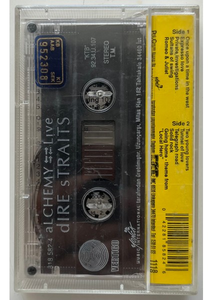 Dire Straits Alchemy Live Kaset (Orjnal Dönem Baskı Kaset) fiyatları