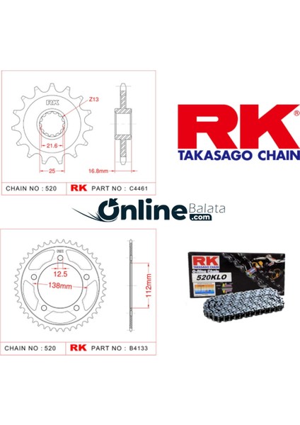 Honda Nc 750 Rk Zincir Dişli Seti
