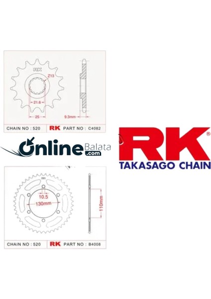 Kawasaki Ninja 300 Rk Dişli Seti