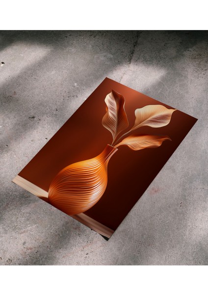 Çerçevesiz Poster, Dijital Baskı, Balkabağı Rengi Çiçek, Klasik ,modern , Soyut , Minimalist Poster fiyatları