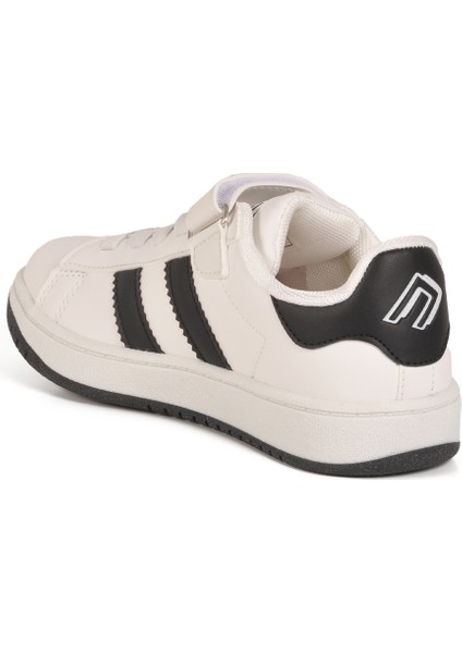 Beyaz-Siyah Hafif Cırtlı Çocuk Spor Ayakkabı Cooper F fırsatları