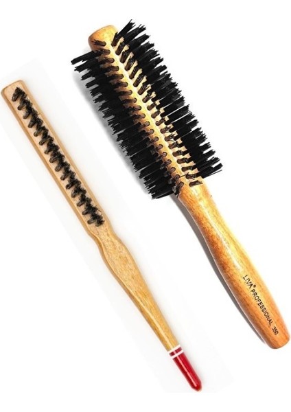 506 ve 690 Profesyonel Yanmaz Set Topuz Saç Fırçası-2'li