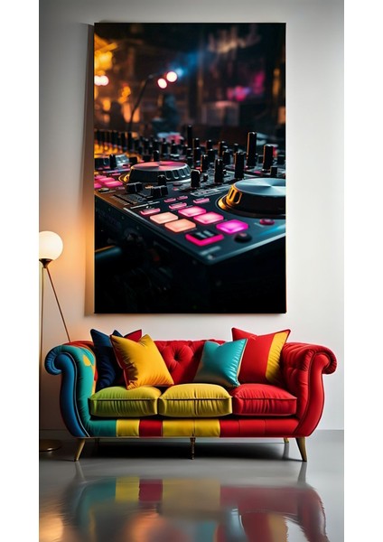 Dj Turntable V2 Ev Duvar Salon Güzellik Salonu Ofis Dükkan Dekarasyon Kanvas Tablo