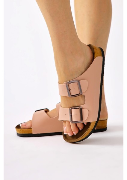 Angel Unisex Ortopedik Tabanlı Terlik Çift Bantlı Tokalı Günlük Rahat Ev & Dışarı Terliği indirimleri