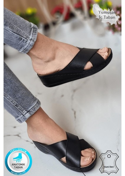 Desy Kadın Ortopedik Taban Şık Konfor Modeli Günlük Terlik Genç Anne Ev Dışarı Terliği