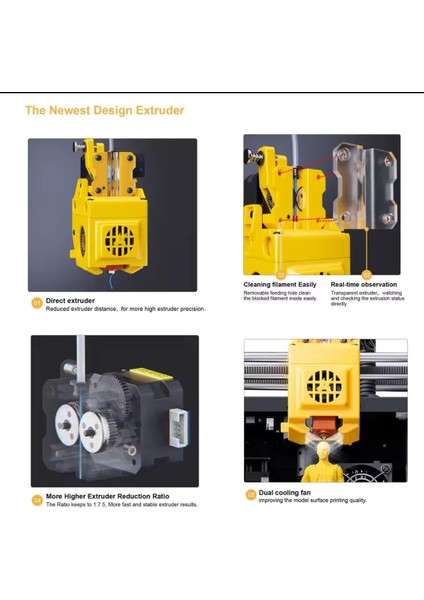 Flyıng Bear Ghost 6 3D Yazıcı , Çift Doğrudan Ekstruder ile Yüksek Presicion Makinesi