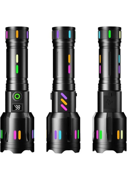 Zoomlu 50W Şarjlı Powerbank El Feneri