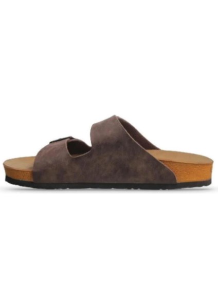 Madrid Unisex Ortopedik Tabanlı Terlik Çift Bantlı Tokalı Günlük Rahat Ev & Dışarı Terliği