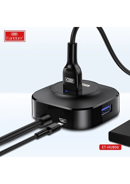 HUB06 USB 2.0 4 Port Hub – Tak-Çalıştır USB Çoklayıcı - Laptop ve Masaüstü Bilgisayar Uyumlu fırsatları