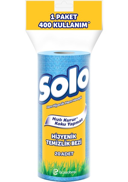 Hijyenik Temizlik Bezi (Iç Adet 20 Li) (Kokusuz ve Hızla Kuruyan) (3 Lü Set) fiyatları