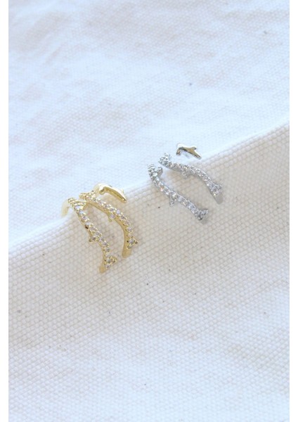 Çoklu Görünüm Zirkon Taşlı Sarmaşık Model Earcuff Kıkırdak Küpe fiyatları