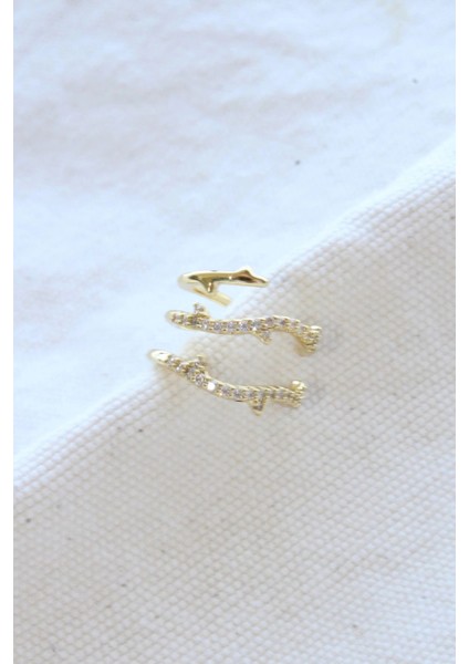 Çoklu Görünüm Zirkon Taşlı Sarmaşık Model Earcuff Kıkırdak Küpe fırsatları