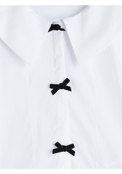 Bebe Yaka Fiyonk Detaylı Kız Çocuk Gömlek (W5) fiyatları