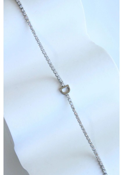 Ithal Seri D Harfi Su Yolu Kadın Çelik Bileklik Kararmaz Renk Atmaz