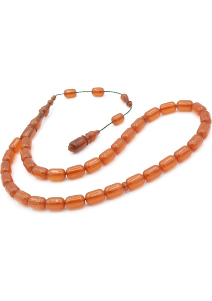 Ebu Şems Usta Işi Kapsül Kesim Sarı Zar Kehribar Tesbih modelleri