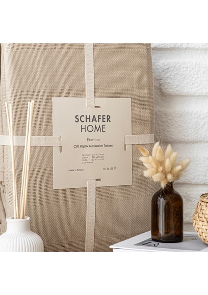 Home Etamine Pamuk Çk Nevresim Takımı 4 Parça-Cappuccino fırsatları