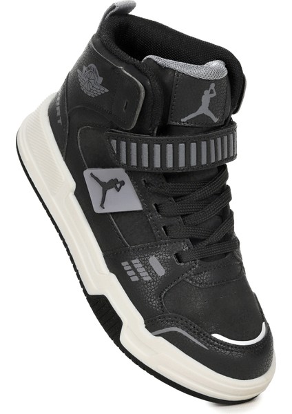 Carla Bağcıklı Basketbol Erkek Çocuk Spor Ayakkabı Siyah